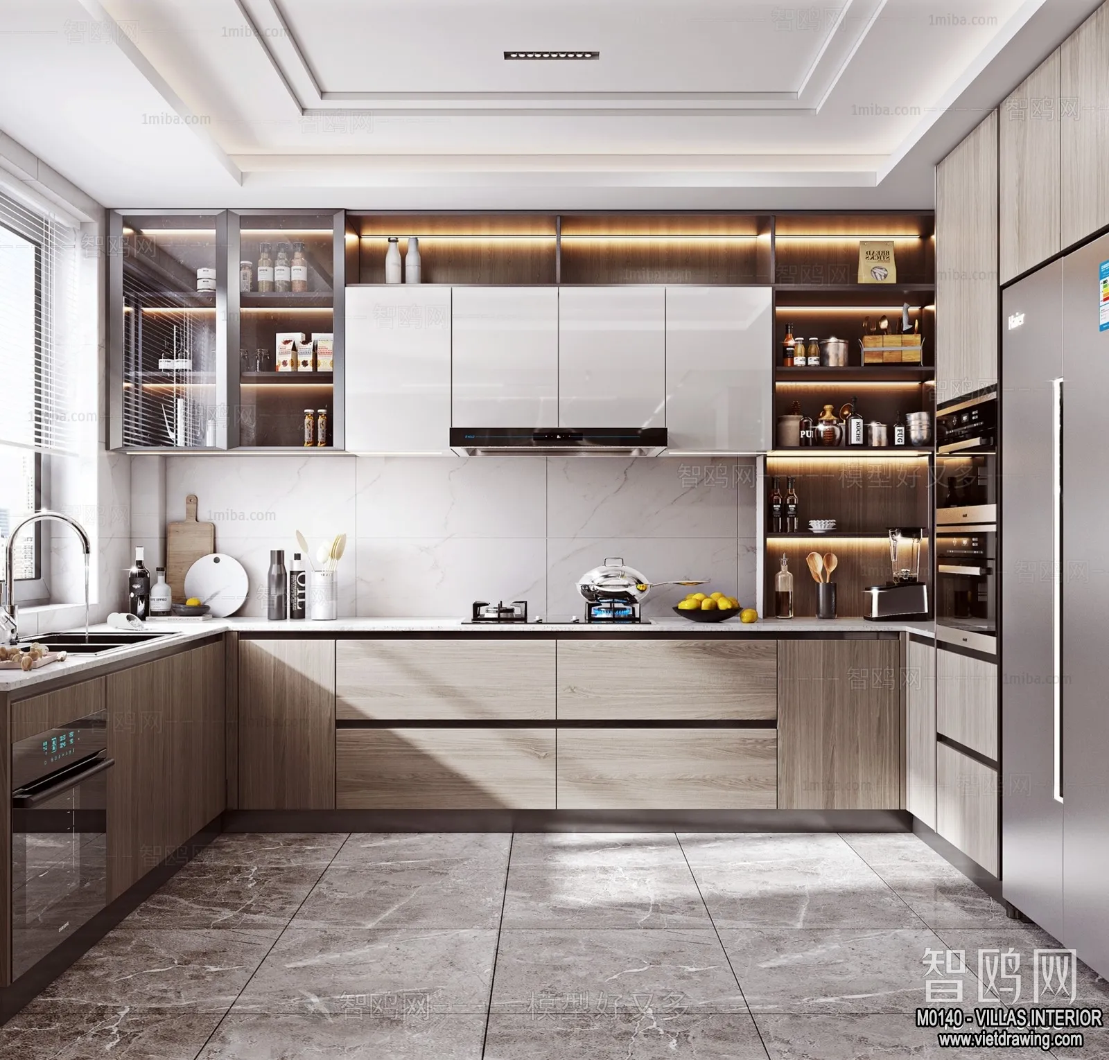 Kitchen – Villas 3D Interior Scene – 3D Models – 021