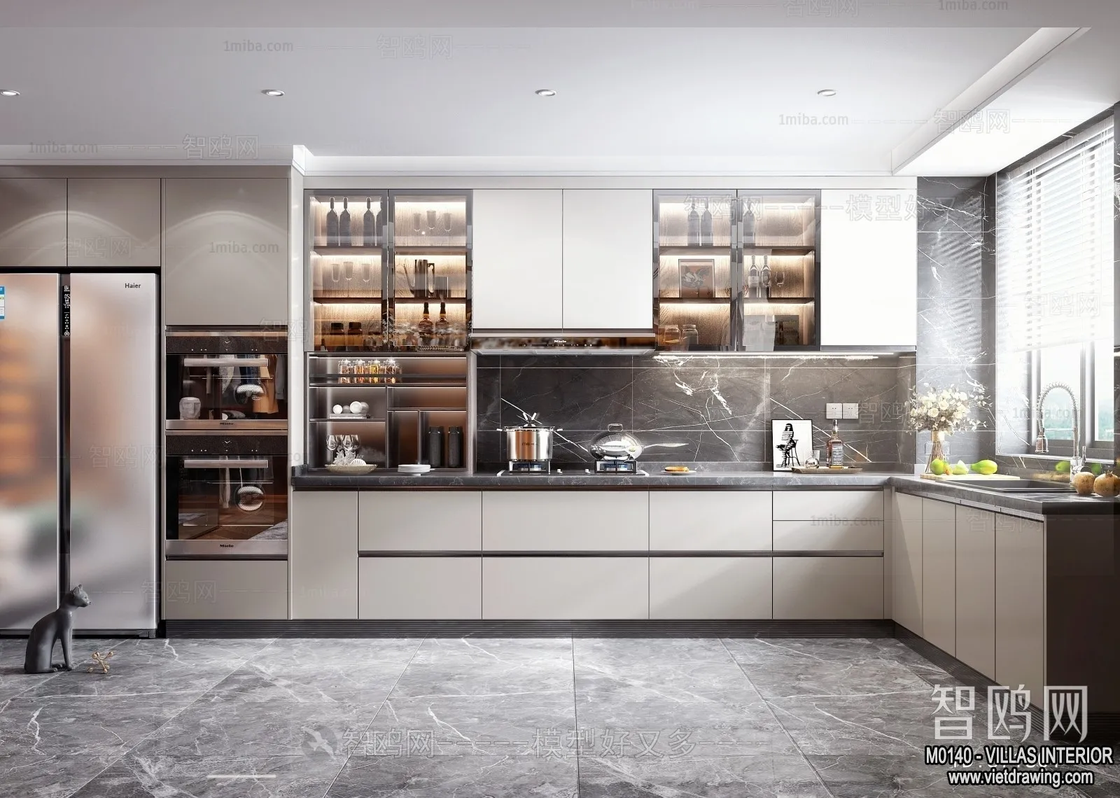 Kitchen – Villas 3D Interior Scene – 3D Models – 027