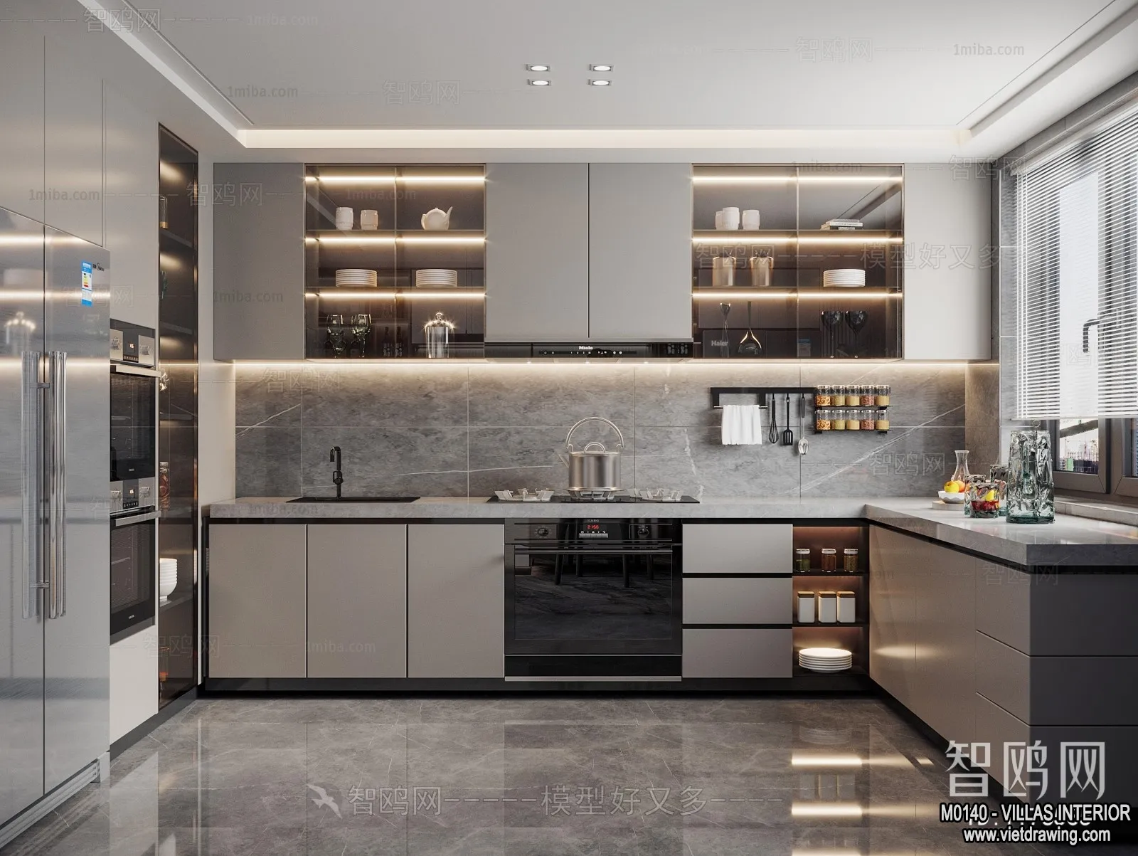 Kitchen – Villas 3D Interior Scene – 3D Models – 034