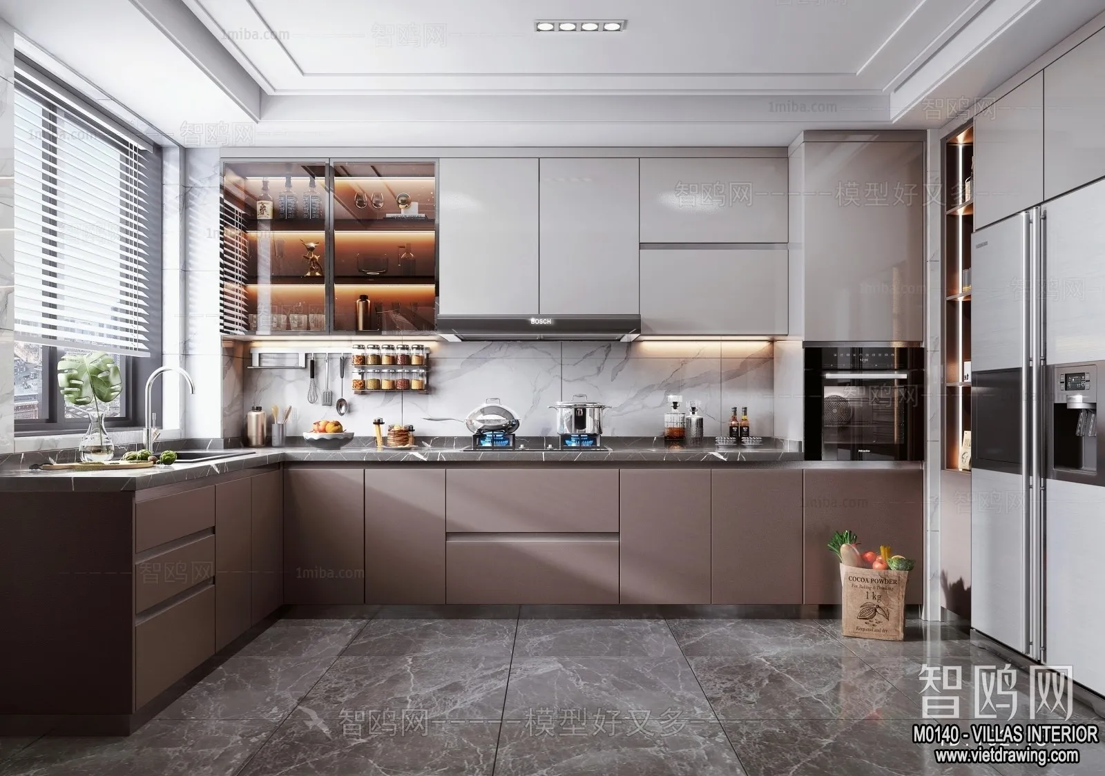 Kitchen – Villas 3D Interior Scene – 3D Models – 036