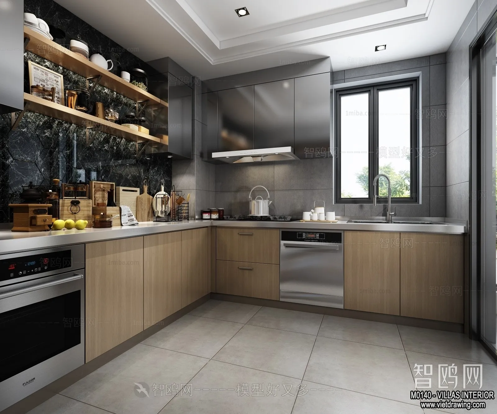 Kitchen – Villas 3D Interior Scene – 3D Models – 040