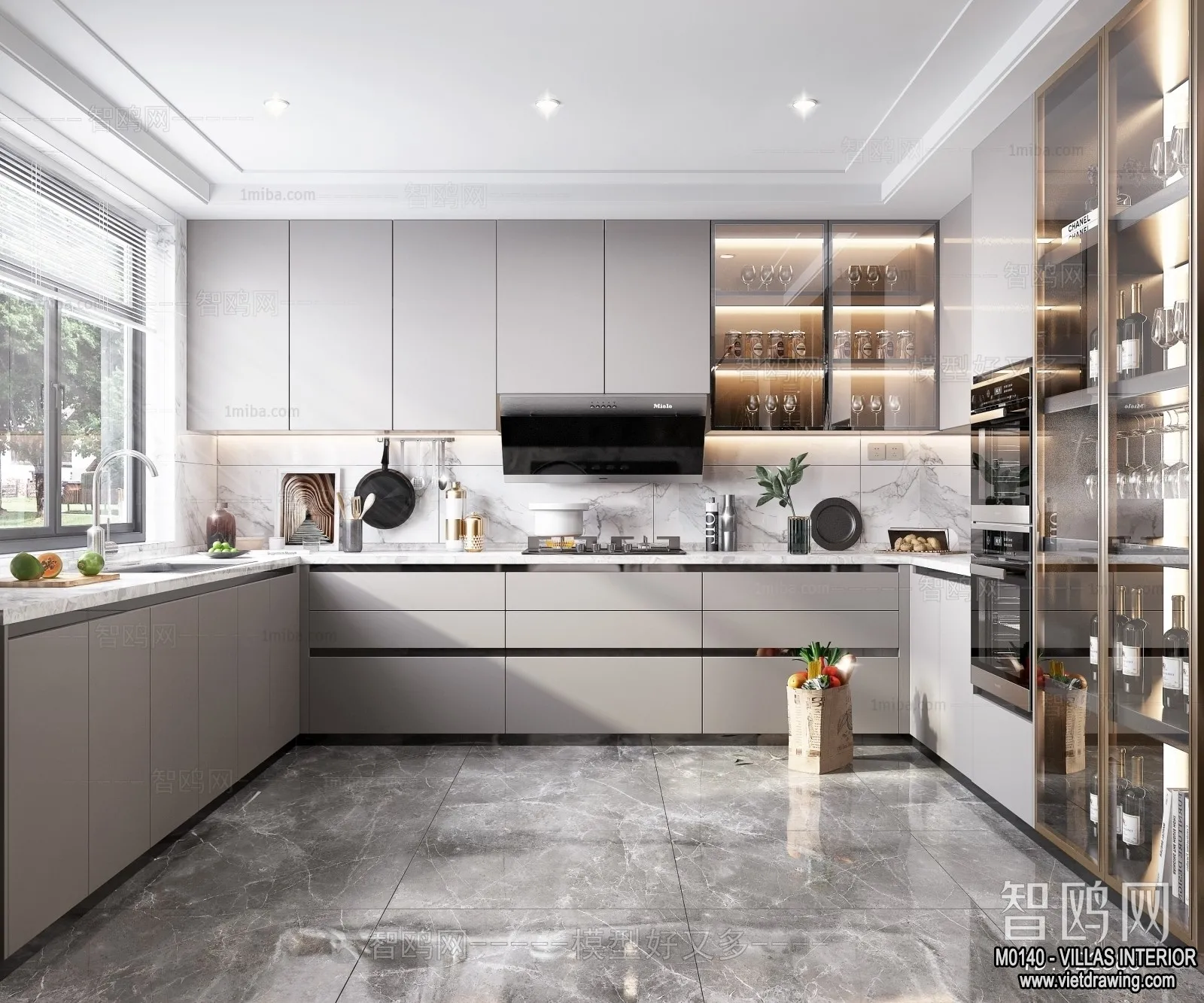 Kitchen – Villas 3D Interior Scene – 3D Models – 044