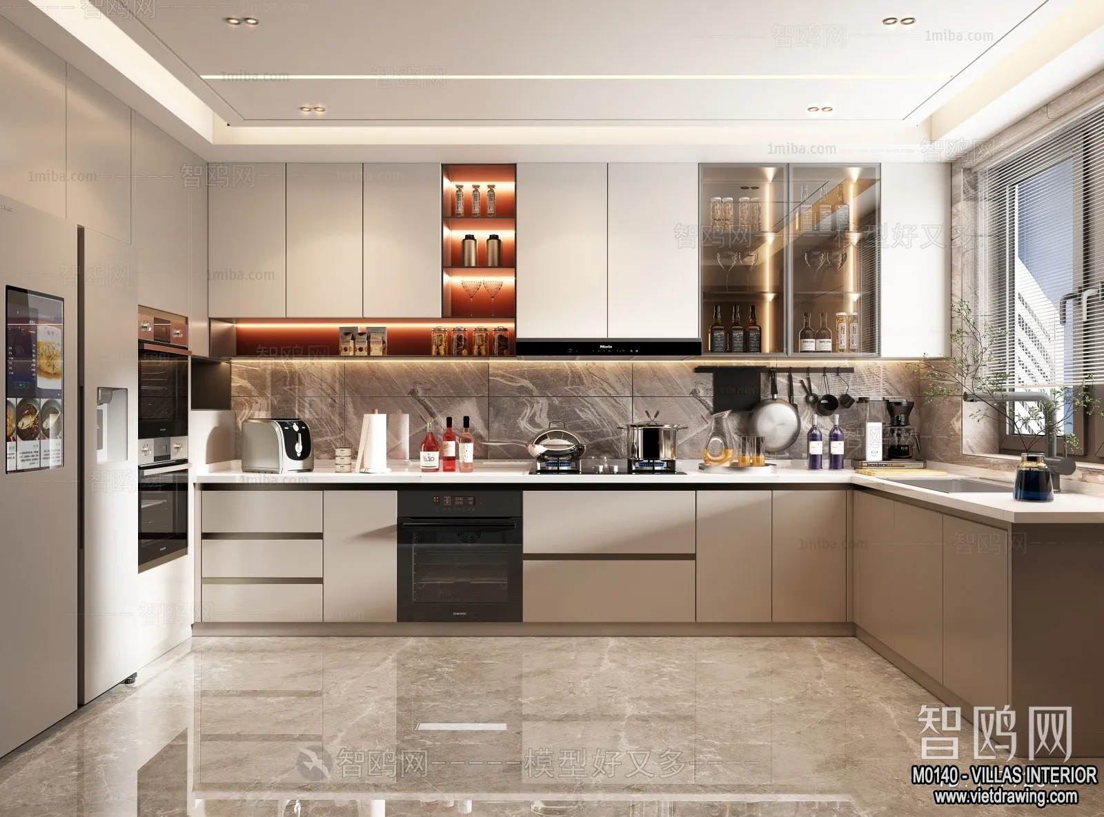 Kitchen – Villas 3D Interior Scene – 3D Models – 051