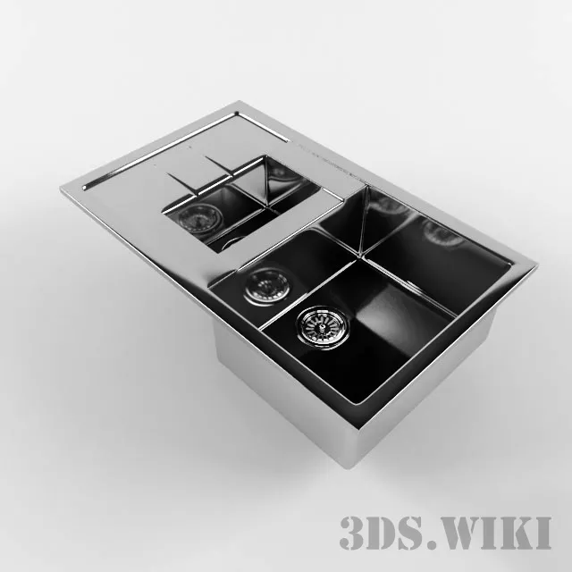kitchen – Washer with drainer and dryer 3ds Max