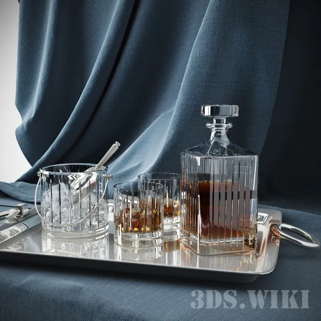 kitchen – Whiskey set 3ds Max