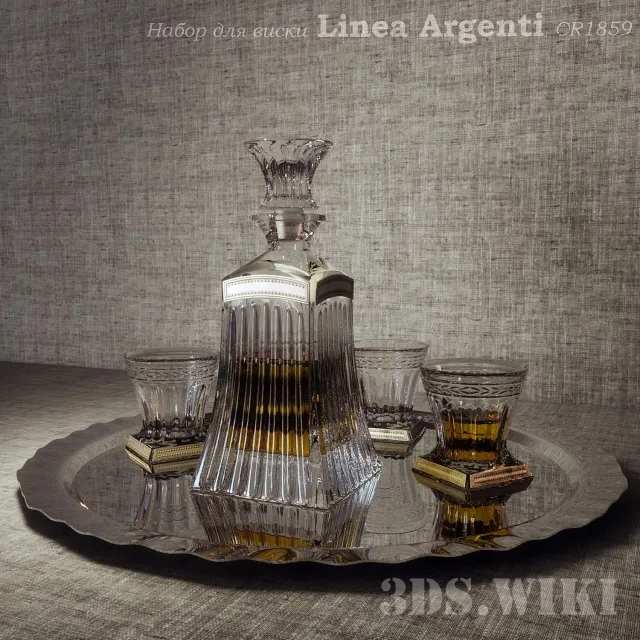 kitchen – Whiskey set Linea Argenti CR1859 3ds Max