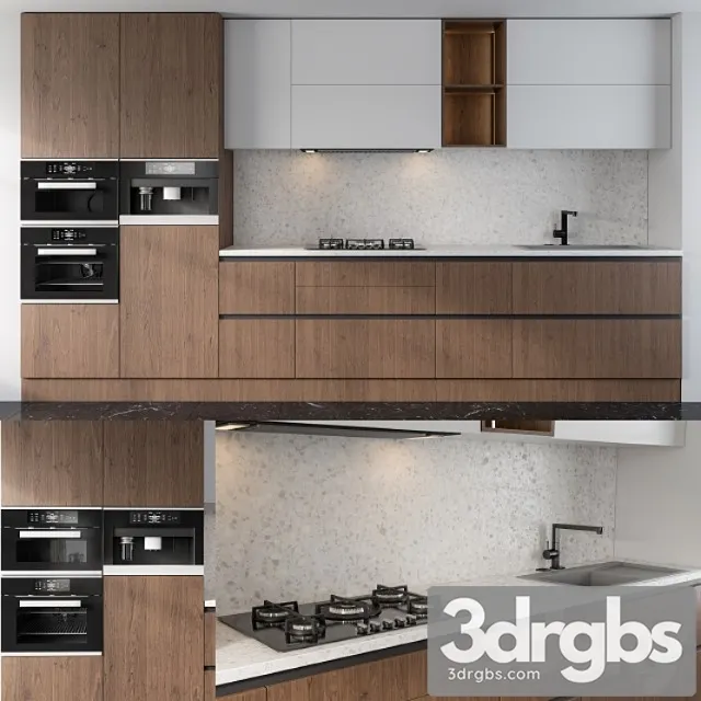 Kitchen White And Wood 3dsmax Download