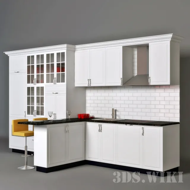 kitchen – White kitchen IKEA 3ds Max