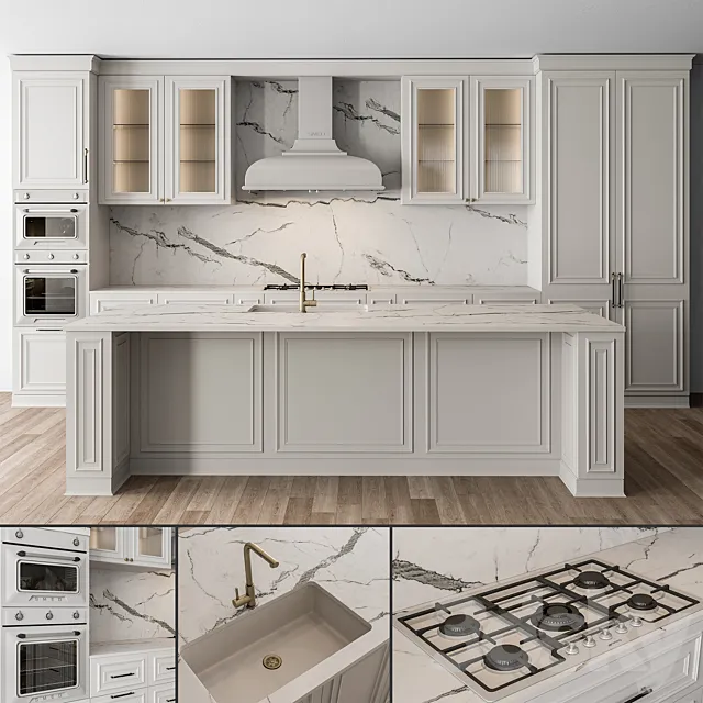 Kitchen White NeoClassic 77 3ds Max