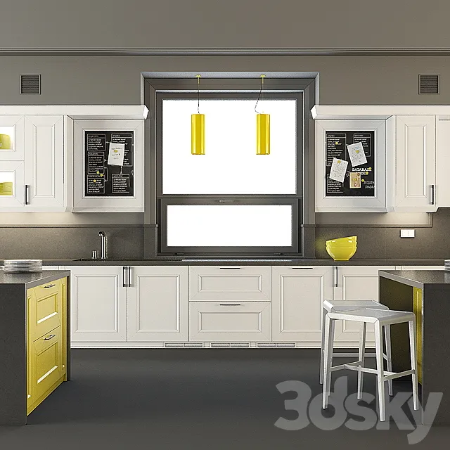 Kitchen with island 3DSMax File