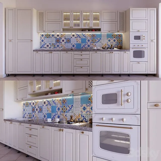 Kitchen with majolica 3dsMax Model