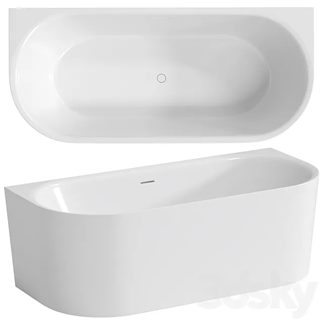 Knief Fresh Wall 180x80x60 Wall Bathtub 3ds Max