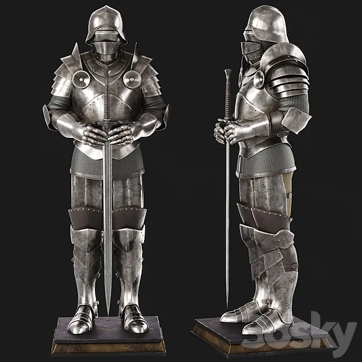 Knight armour 3DS Max