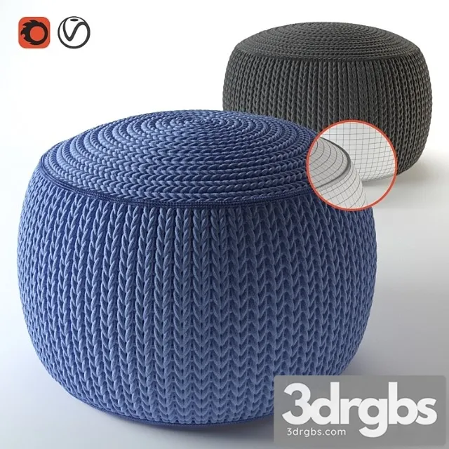 Knitted ottoman