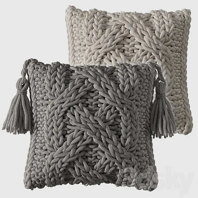 Knitted pillows 3DS Max Model