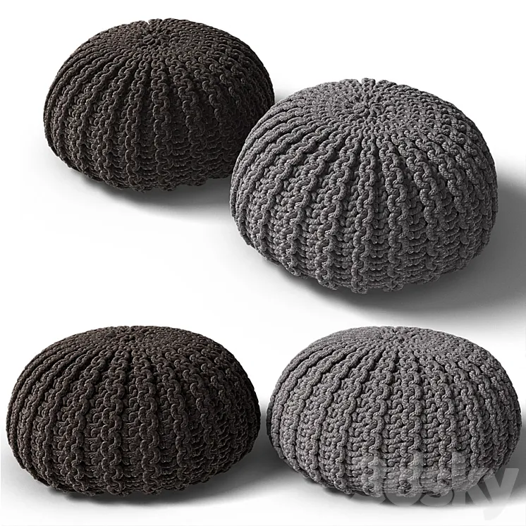 Knitted poof 2 3DS Max