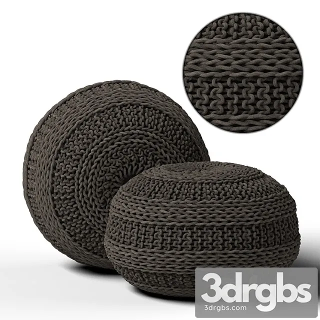 Knitted pouf 1