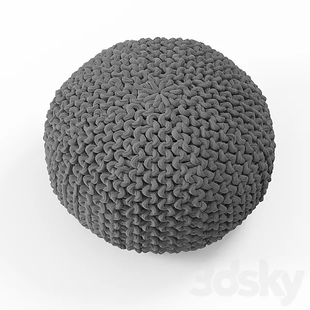 Knitted Pouf 3ds Max