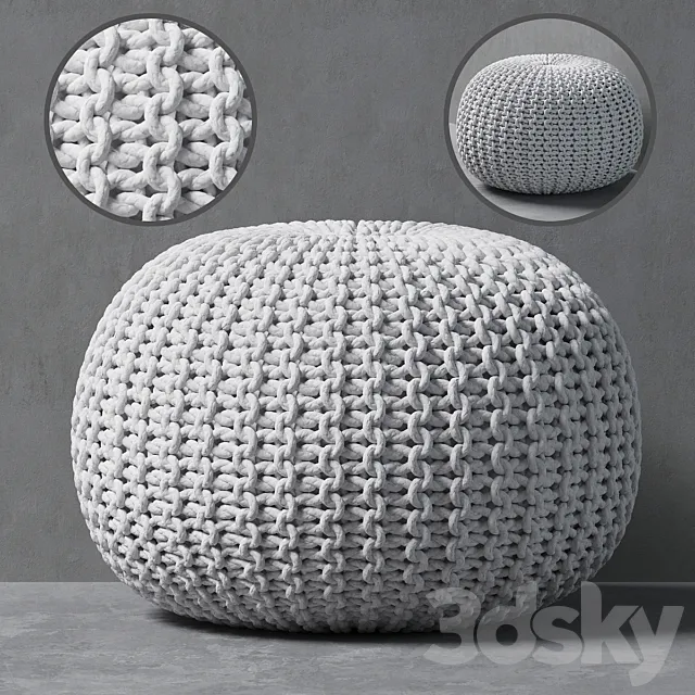 Knitted pouf 3DSMax File