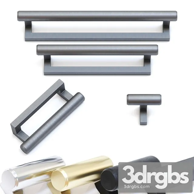 Knob House Furniture Handles Set 4 3dsmax Download