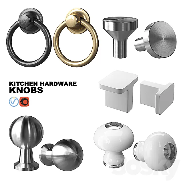Knob Set IKEA 3DSMax File