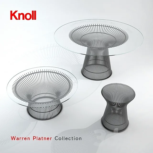 Knoll _ Platner Dining and Low Tables 3ds Max