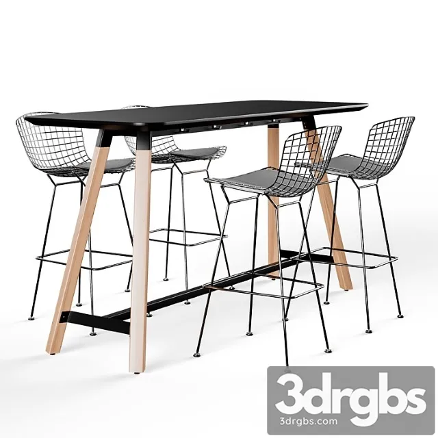 Knoll Bertoia Barstool Rockwell Unscripted Tall Table 3dsmax Download