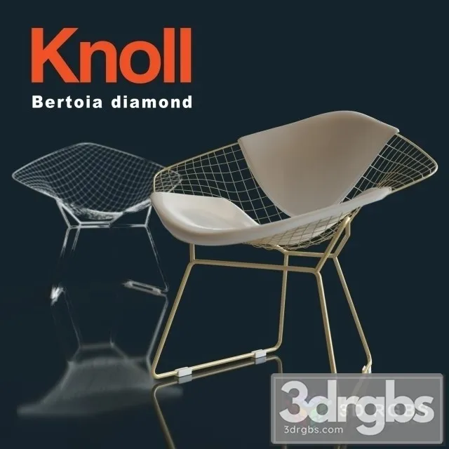 Knoll Bertoia Diamond Lounge Adult Chair 3dsmax Download