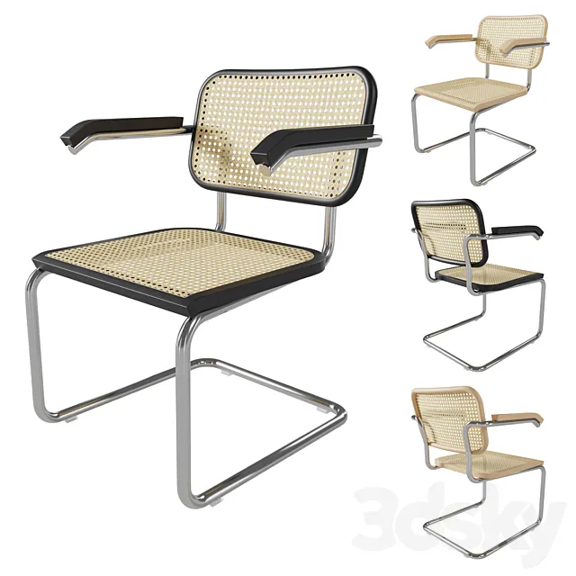 Knoll Cesca Armchair Cane 3ds Max