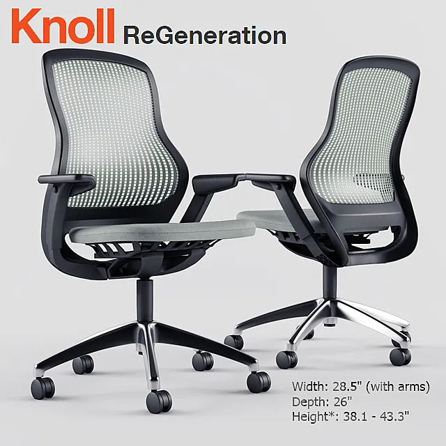 Knoll Chair ReGeneration 3ds Max