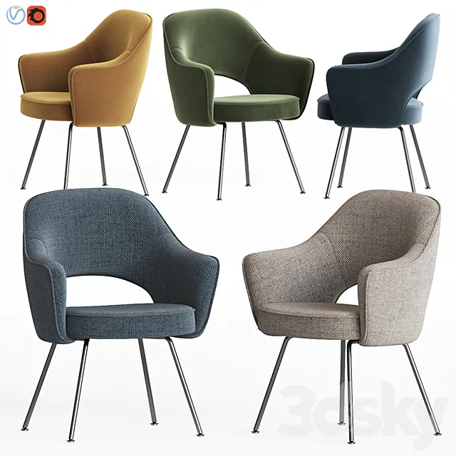 Knoll saarinen dining chair 3ds Max