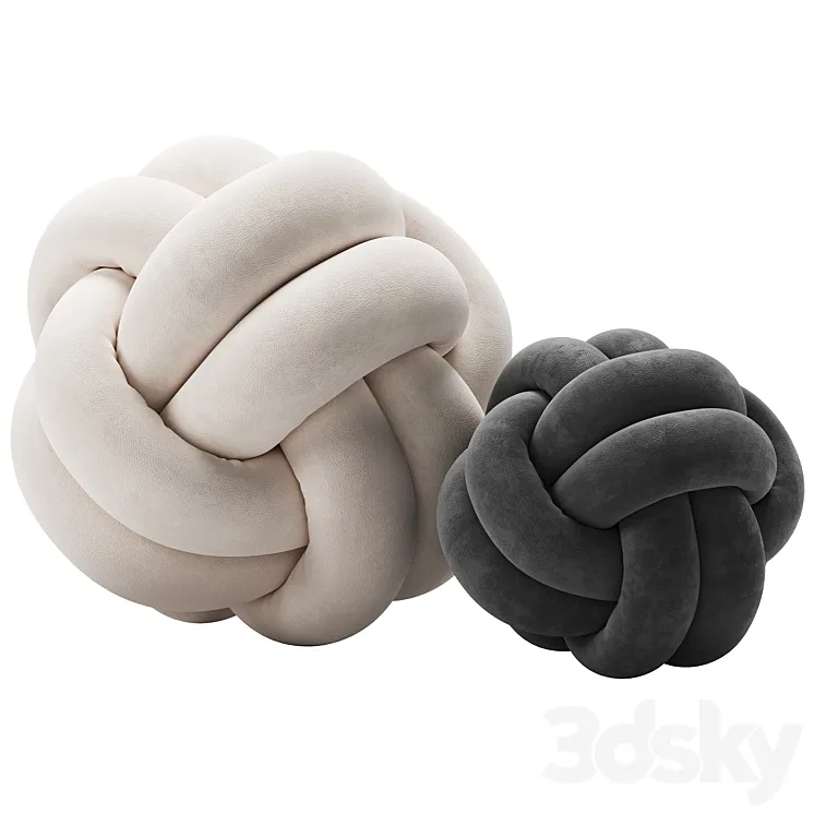 Knot Pillow 2 Layers 3DS Max Model