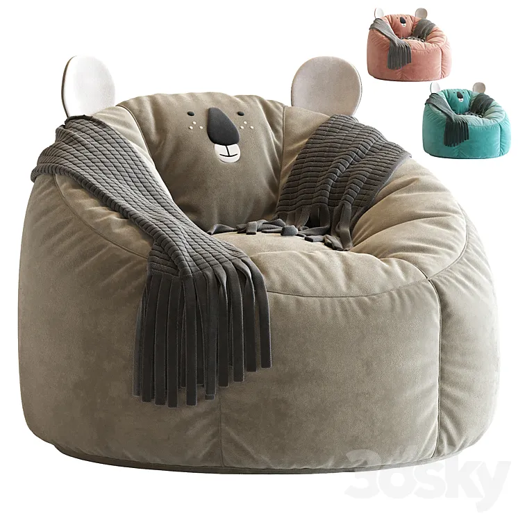 Koala Bean Bag Chair 3DS Max Model
