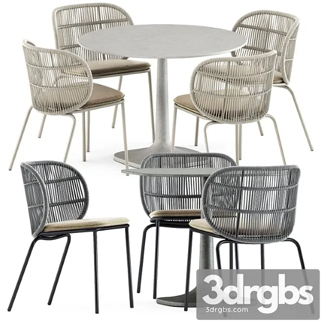 Kodo Dining Chairs By Vincent Sheppard And Fiore Outdoor Table By Bebitalia 3dsmax Download
