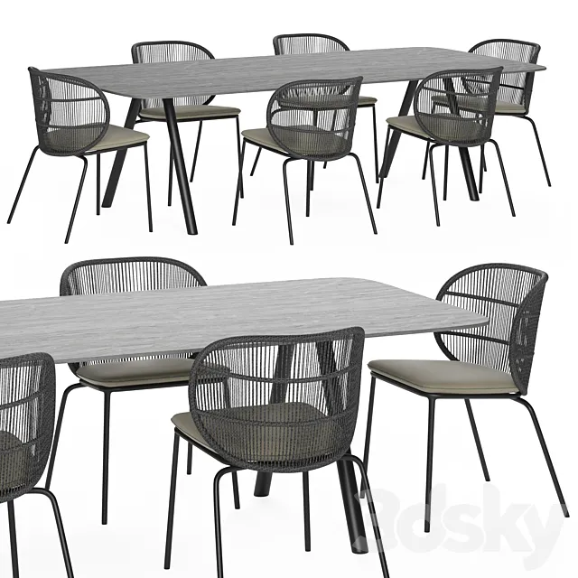 Kodo dining table 3ds Max