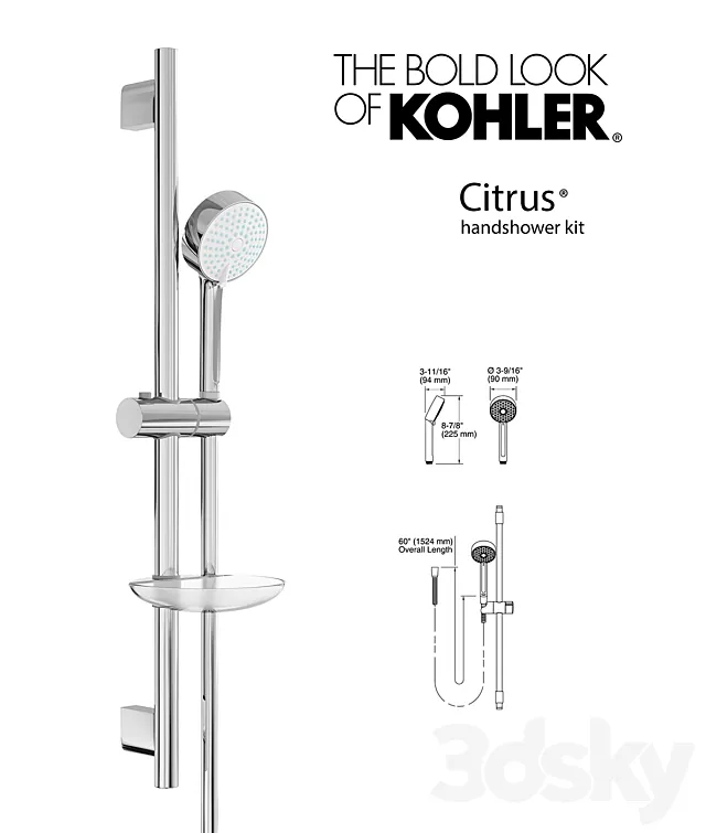 Kohler Citrus® handshower kit 3DS Max Model