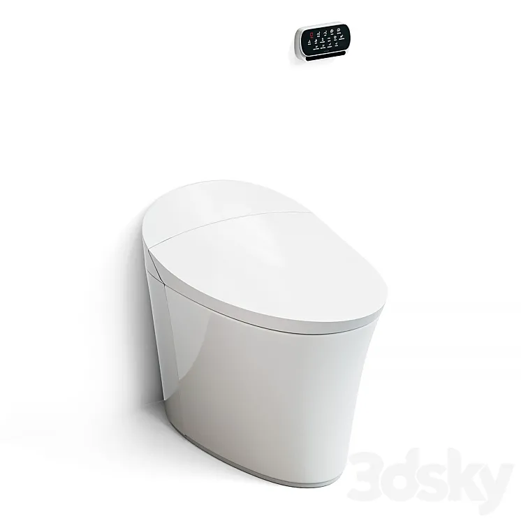Kohler Veil Comfort Height smart toilet 3DS Max Model