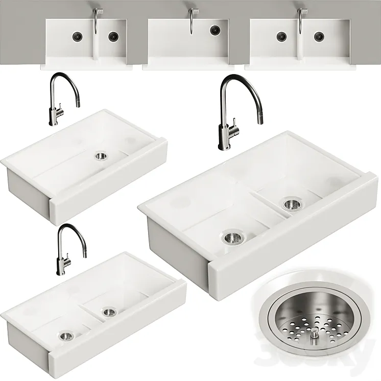 KOHLER – Whitehaven sink set with faucet 3DS Max Model