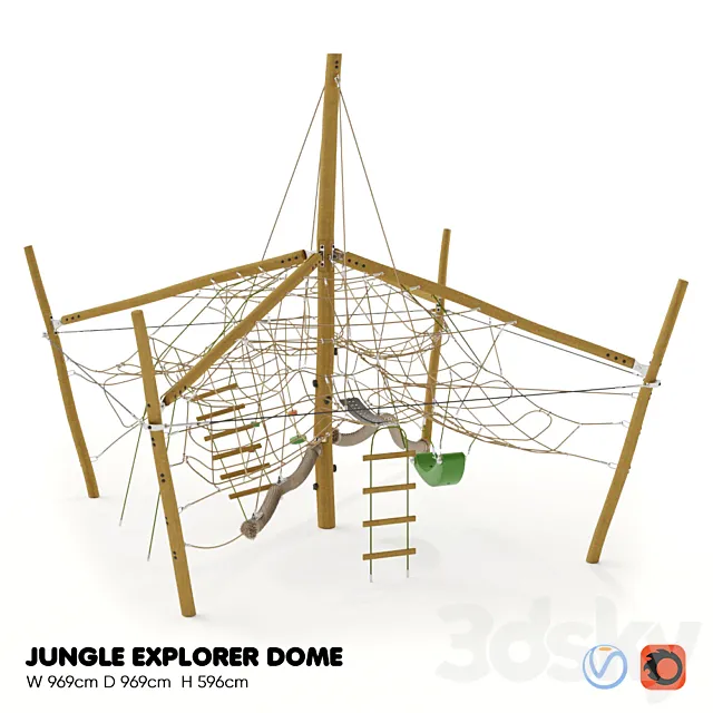 KOMPAN. JUNGLE EXPLORER DOME 3ds Max