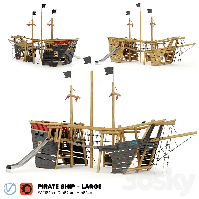 KOMPAN. PIRATE SHIP – LARGE 3dsMax Model