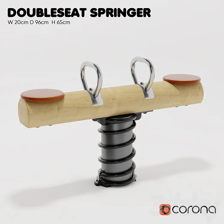 “KOMPAN. Spring swing “”double spring””” 3DS Max