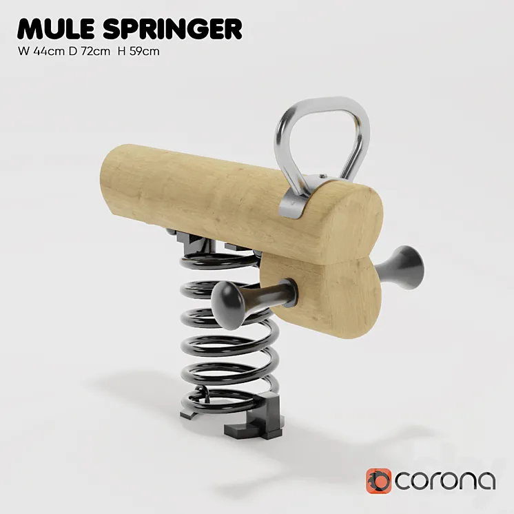 “KOMPAN. Spring swing “”Single spring””” 3DS Max