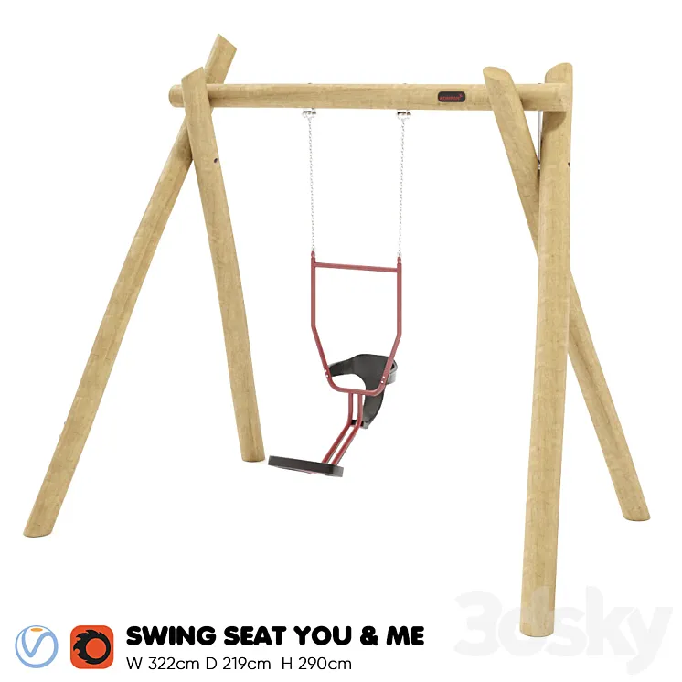 Kompan. Swing with You and Me Seat 3DS Max