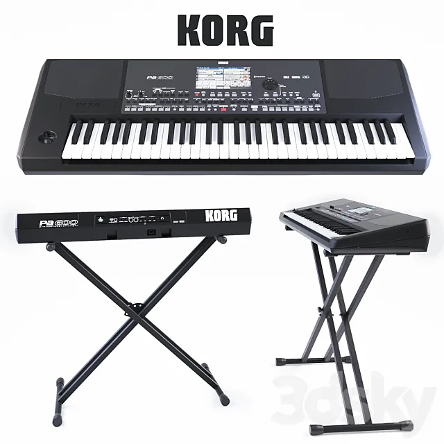 Korg pa600 Synthesizer 3DS Max Model