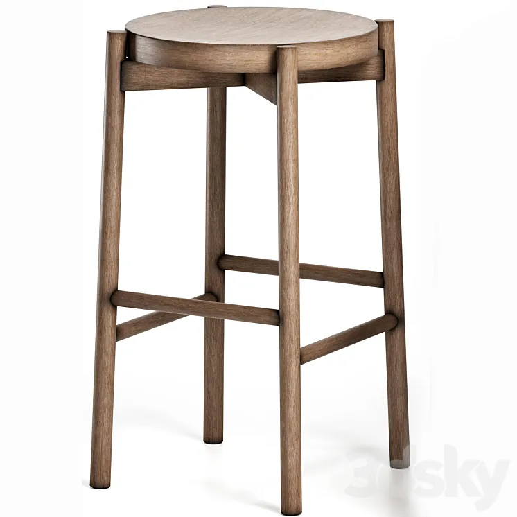 Kotan High Stool Wood by Conde House 3DS Max