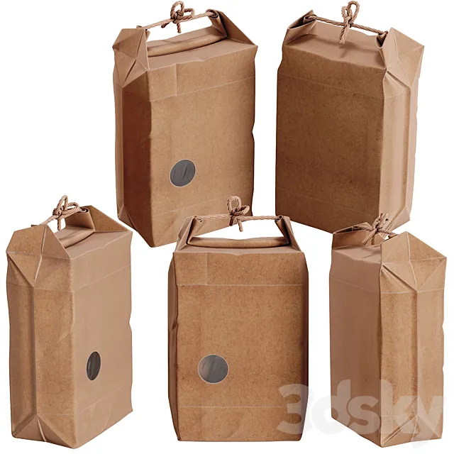 Kraft paper bag 3ds Max