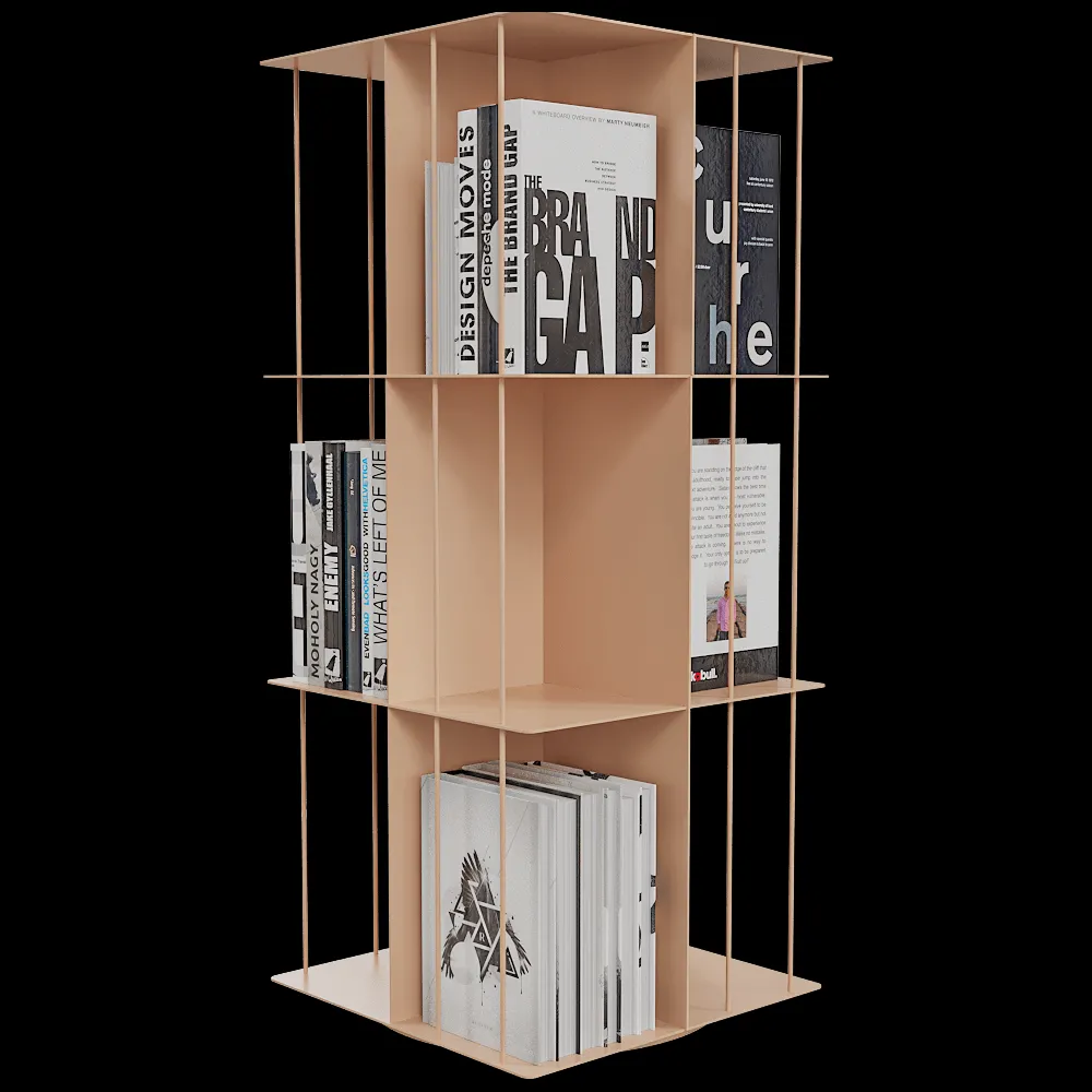 Kriptonite – Freestanding swivel bookcase Rotative Krossing 3ds Max