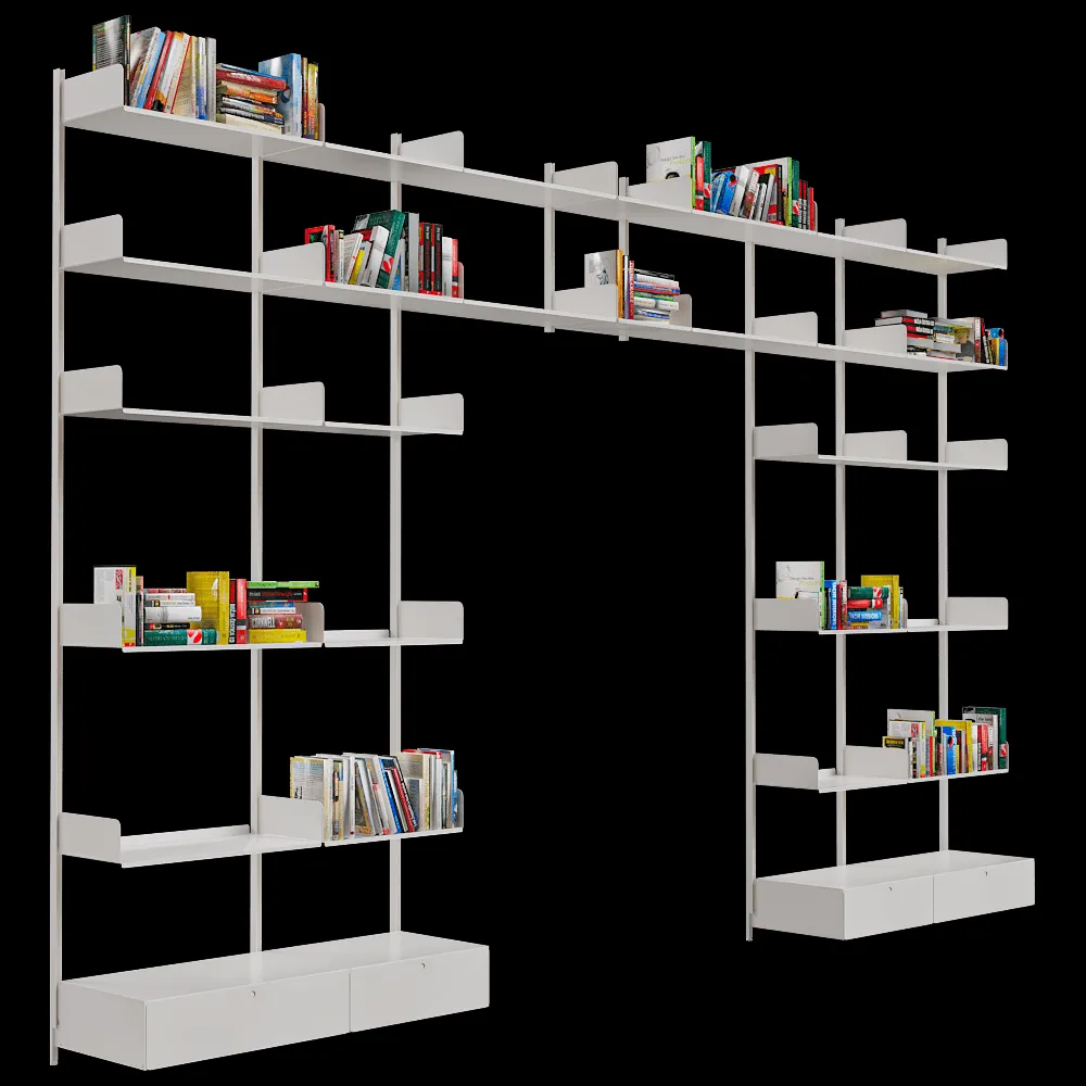 Kriptonite – Wall system of shelves and containers K1 3ds Max