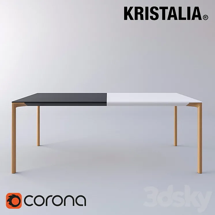 Kristalia Boiacca Wood Table 3DS Max