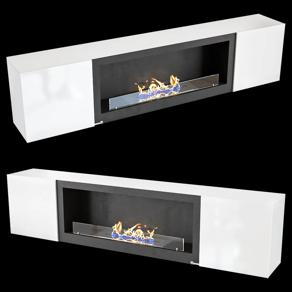 Kronco – Cabinet with biofireplace Nord 3ds Max